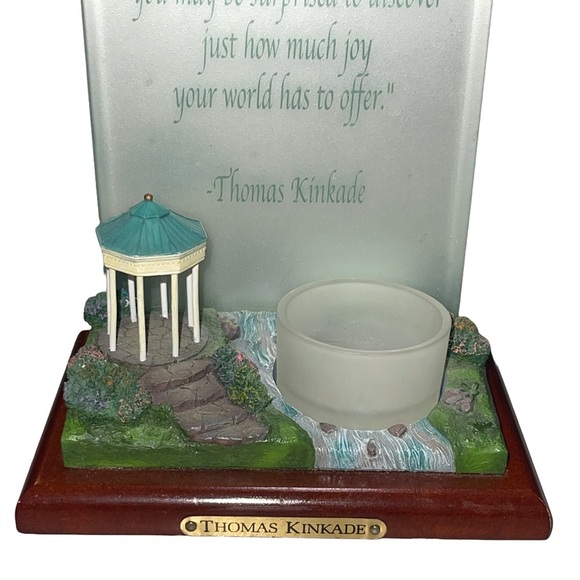 Thomas Kinkade Painter of Light Candle Holder Inspirational Sweetheart Gazebo - Picture 3 of 9